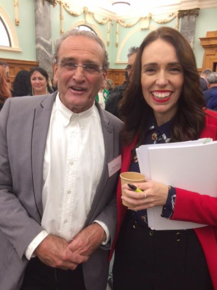 MSA Chair, Philip Chapman with Prime Minister Jacinda Adern at the budget announcement at Parliament